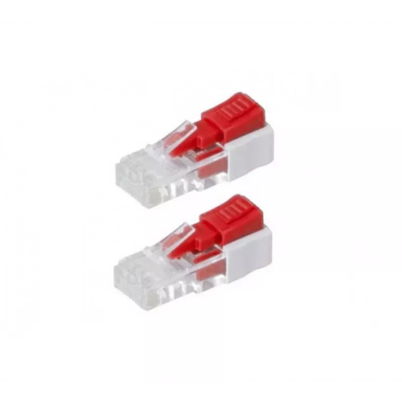 EXERTIS CONNECT RJ45 Port Lock (10er-Pack, Blau) mit Schlüssel – Blockiert unbefugten Netzwerkzugriff 848943