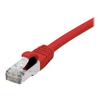 EXERTIS CONNECT Cat. 6A S/FTP Patchkabel, TPE, halogenfrei, GRS-zertifiziert, Rot, 0,5 m 854520