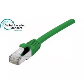 EXERTIS CONNECT RJ45 Patchkabel Cat. 6, F/UTP, GRS-zertifiziert, Grün, 5,0 m 854634