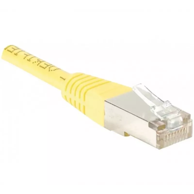 EXERTIS CONNECT Cat.6 F/UTP Patchkabel, 20 m, Gelb, RJ45, Slimline Snagless Boot 853332