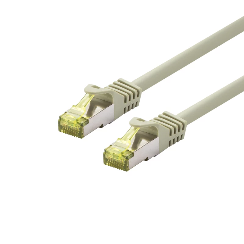 EXERTIS CONNECT Cat.6A S/FTP Patchkabel, 90 m, Grau, 10 Gbps, Slim Snagless Boot 857795