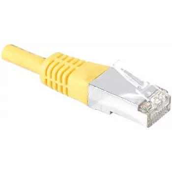 EXERTIS CONNECT Cat.6 S/FTP PiMF Patchkabel, Gelb, 0,3m, Slim Snagless Boot 856822