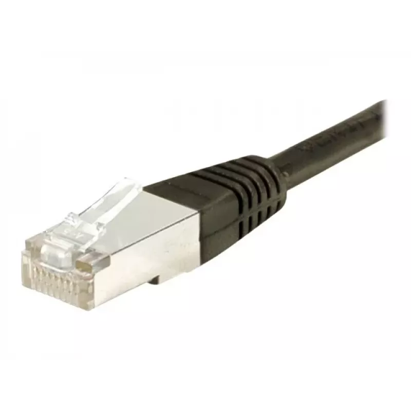 EXERTIS CONNECT Cat.6 S/FTP Patchkabel, PiMF, Schwarz, 1,0 m, Slim Bend Protection 856852