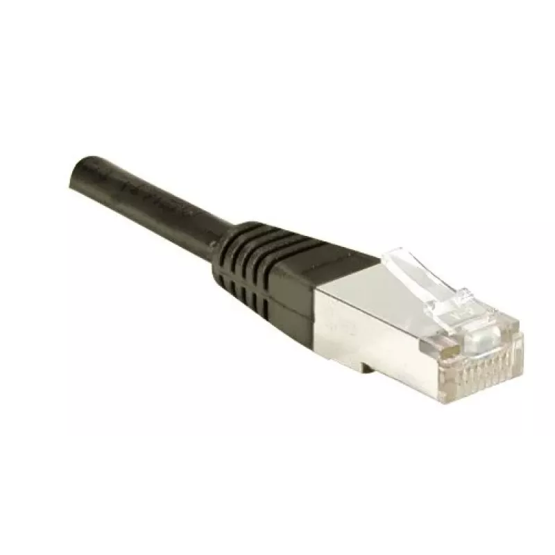 EXERTIS CONNECT Cat.6 S/FTP Patchkabel, PiMF, Schwarz, 1,0 m, Slim Bend Protection 856852