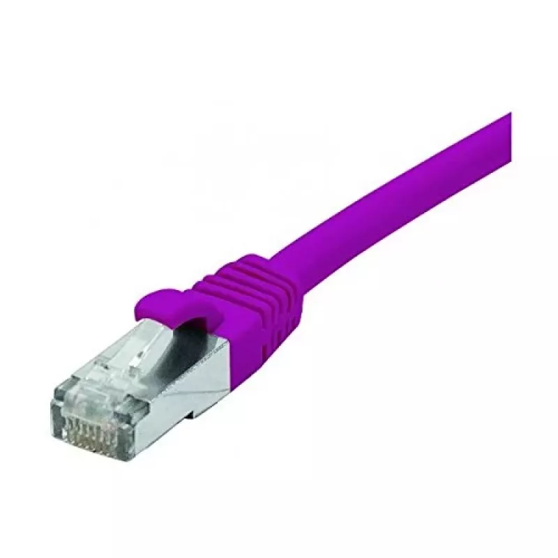 EXERTIS CONNECT Cat 6 F/UTP PoE halogenfreies Patchkabel, violett, 10 m 854415