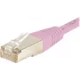 EXERTIS CONNECT CAT.6 S/FTP PiMF Patchkabel, Pink, 0,3 m, Slim Snagless Boot 854477