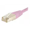 EXERTIS CONNECT CAT.6 S/FTP PiMF Patchkabel, Pink, 0,3 m, Slim Snagless Boot 854477