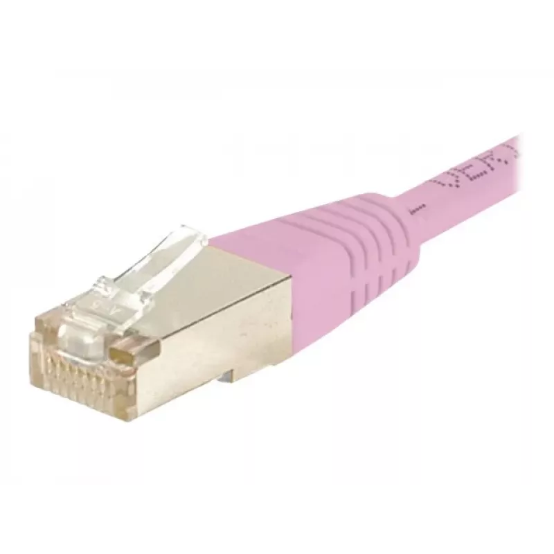 EXERTIS CONNECT CAT.6 S/FTP PiMF Patchkabel, Pink, 0,3 m, Slim Snagless Boot 854477