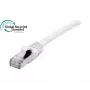 EXERTIS CONNECT Cat. 6A S/FTP Patchkabel, TPE, halogenfrei, GRS-zertifiziert, snagless, weiß, 0,3 m 854555