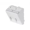 EXERTIS CONNECT Blenden-Einsatz 45x45mm für 2 Keystone-Module, 30°, Signalweiß RAL 9003 911711