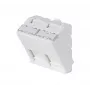 EXERTIS CONNECT Blenden-Einsatz 45x45mm für 2 Keystone-Module, 30°, Signalweiß RAL 9003 911711