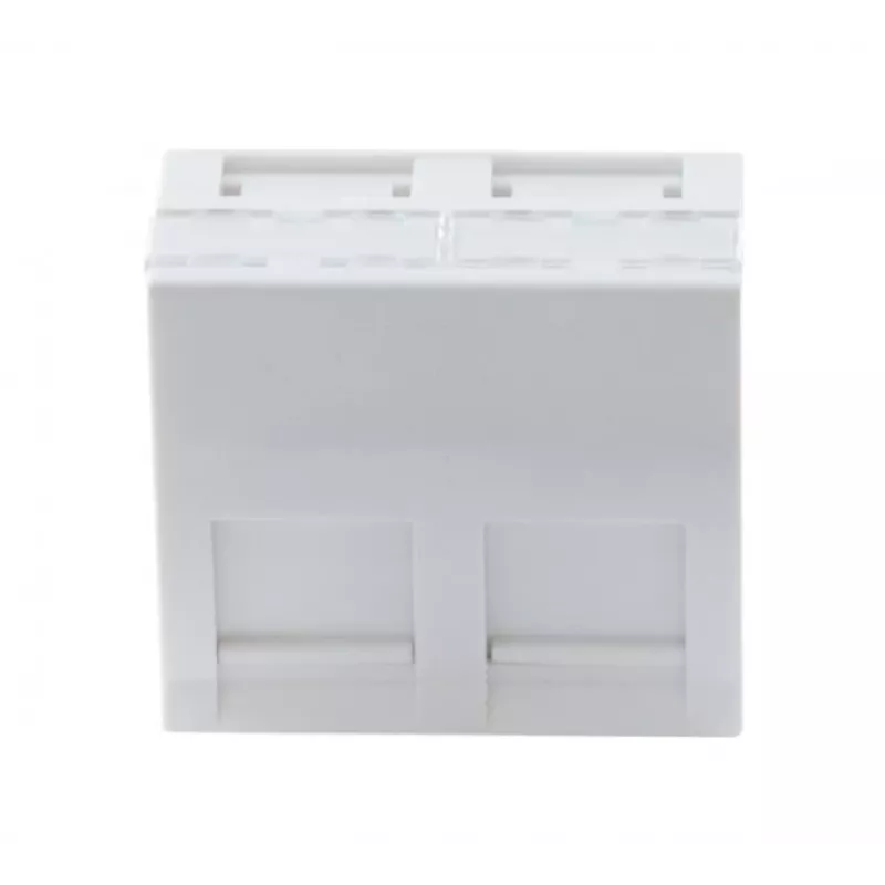 EXERTIS CONNECT Blenden-Einsatz 45x45mm für 2 Keystone-Module, 30°, Signalweiß RAL 9003 911711