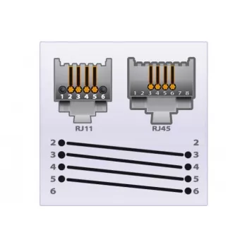 EXERTIS CONNECT Telefonkabel, Weiß, 7,0 m (EXC911746)