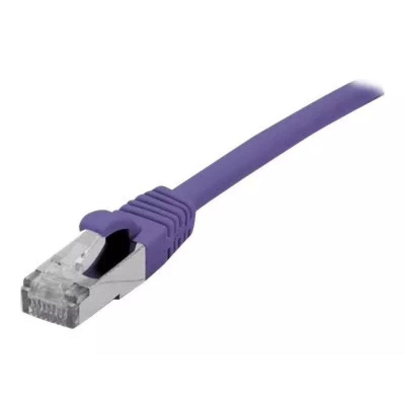 EXERTIS CONNECT Cat 6A S/FTP Patchkabel, Violett, 20 m, Slim Snagless, 10 Gbps 858524