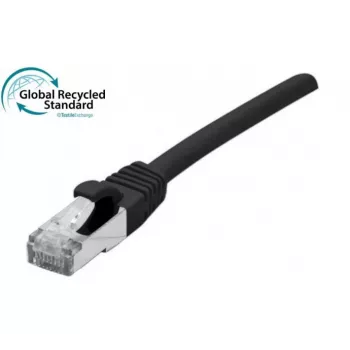 EXERTIS CONNECT Cat. 6 F/UTP RJ45 Patchkabel, GRS-zertifiziert, Schwarz, 3,0 m 854651