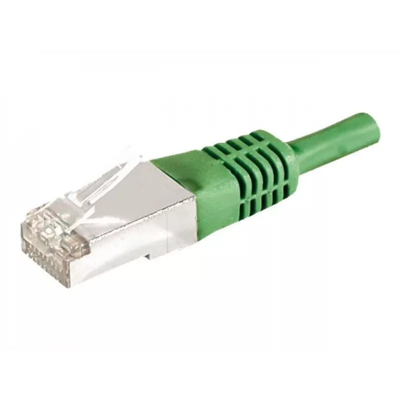 EXERTIS CONNECT 859553 Cat.6a F/UTP Patchkabel, 7,5 m, grün, 10 Gbps, Slim Boot