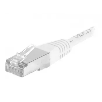 EXERTIS CONNECT CAT.6a F/UTP Patchkabel, Weiß, 1,0 m, 10 Gbps, Slim Boot 859578