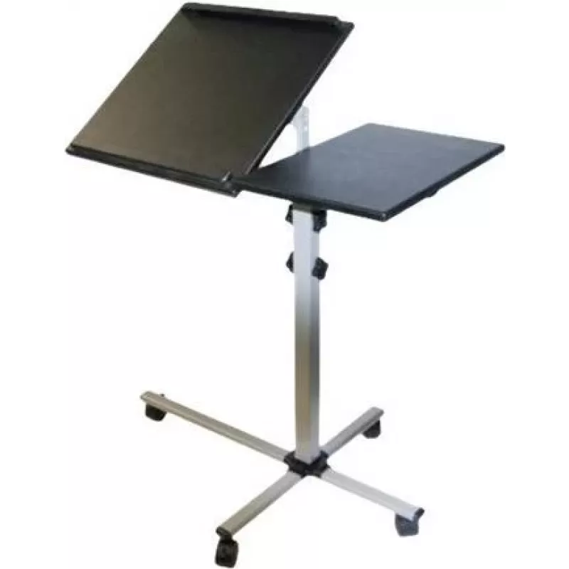 EXERTIS CONNECT Mobiler Multifunktionstisch auf Rollen, 1000 x 500 mm, Schwarz (965033)