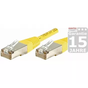 EXERTIS CONNECT Cat.5e F/UTP Patchkabel, 0,3 m, Gelb 857090
