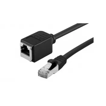 EXERTIS CONNECT Cat. 6A S/FTP Patchkabel-Verlängerung, halogenfrei, schwarz, 3,0 m 858757
