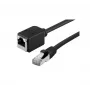 EXERTIS CONNECT Cat. 6A S/FTP Patchkabel-Verlängerung, halogenfrei, schwarz, 3,0 m 858757