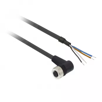 TMSS GERMANY Telemechanique Sensors M12 Buchse 4-polig gerade PUR Kabel, 10m, Schwarz, IP67 XZCP1241L10