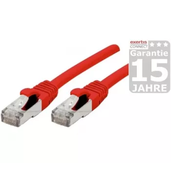 Exertis Connect Dexlan CAT 6a SFTP Patchkabel, RJ-45 Stecker auf RJ-45 Stecker, 20 m, halogenfrei, vergossen, snagless, rot 858476
