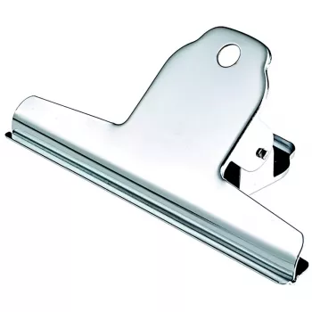 Wonday Metall-Briefklemme vernickelt 100mm Breite 35mm Klemmkapazität 1 Stück FPI000073