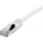 EXERTIS CONNECT Cat 6A S/FTP Patchkabel, Weiß, 0,3 m, Slim Snagless Boot 858498