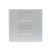 EXERTIS CONNECT Dexlan Zentralscheiben-Einsatz 45 x 45 mm für 1 Keystone-Modul, Signalweiß RAL 9003 (911722)