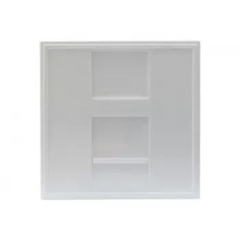 EXERTIS CONNECT Dexlan Zentralscheiben-Einsatz 45 x 45 mm für 1 Keystone-Modul, Signalweiß RAL 9003 (911722)