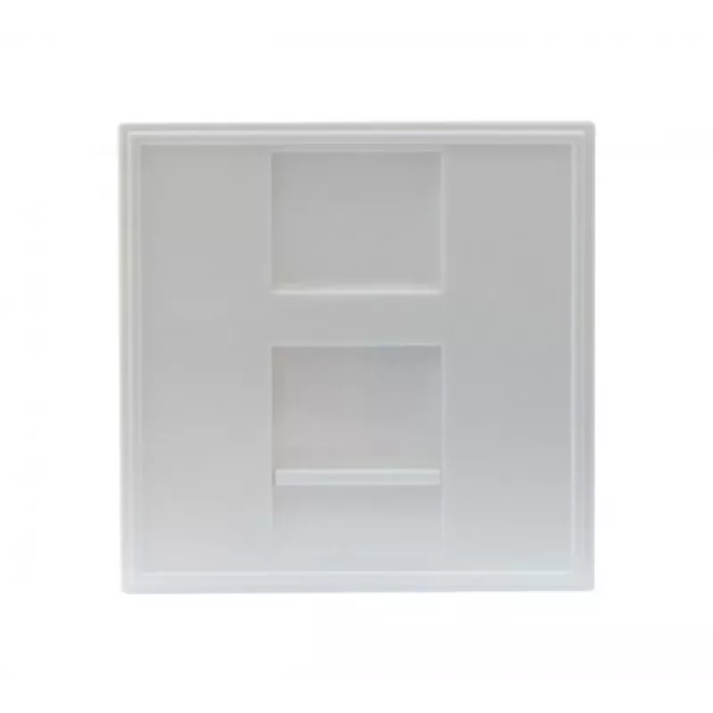 EXERTIS CONNECT Dexlan Zentralscheiben-Einsatz 45 x 45 mm für 1 Keystone-Modul, Signalweiß RAL 9003 (911722)