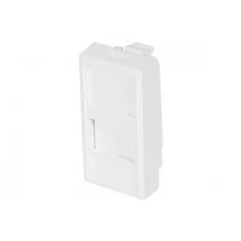 Exertis Connect Dexlan Modulareingang leer 45 x 22,5 mm für 2 x RJ45 Keystone Unterputzmontage RAL 9003 Signalweiß 911731