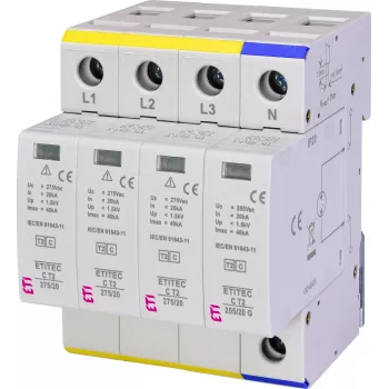 ETI ETITEC C T2 275/20 3+1 Überspannungsschutzgerät Typ 2, 275 V AC, 4-polig 002440403