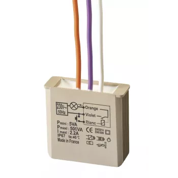 GROTHE Unterputz-Stromstoßrelais 230V AC 3-500W Taster MTR500E 5454050