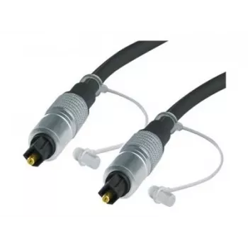 EXERTIS CONNECT Professionelles digitales optisches Audiokabel, Toslink Stecker zu Toslink Stecker, 2,0 m, Schwarz 987998