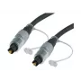 EXERTIS CONNECT Professionelles digitales optisches Audiokabel, Toslink Stecker zu Toslink Stecker, 2,0 m, Schwarz 987998
