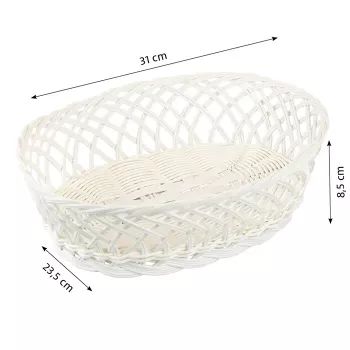 KESPER Rechteckiger Aufbewahrungskorb Weiß 31x23,5x8,5 cm