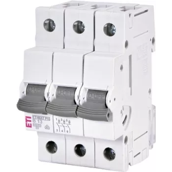 ETI ETIMAT P10 3-poliger 13A B-Charakteristik Miniatur-Leitungsschutzschalter 415V 10kA 001901309