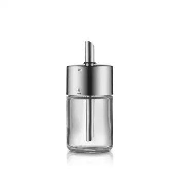 WMF Basic Zuckerstreuer 200 ml, Cromargan® Edelstahl und Glas, Silber/Transparent