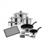 WMF Diadem Plus 10-teiliges Kochgeschirr-Set, Silber 3201001275