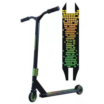 SCHILDKROT Kickless Forest Stunt Scooter, Aluminium-Deck 500 x 100 mm, Y-Bar, 100 mm Räder, ABEC 7, ab 8 Jahren, max. 100 kg 510432