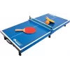 DONIC SCHILDKRÖT Mini Tischtennis-Tisch-Set, Blau, Faltbar, 68 x 33 x 9 cm, mit 2 Schlägern, Netz, 2 Bällen 838576