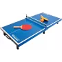 DONIC SCHILDKRÖT Mini Tischtennis-Tisch-Set, Blau, Faltbar, 68 x 33 x 9 cm, mit 2 Schlägern, Netz, 2 Bällen 838576