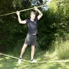 SCHILDKRÖT Slackline-Set 15 m gelb, 50 mm breit mit Ratschenspannung – Balance-Trainingskit 970701