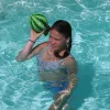 SCHILDKROT Splash Ball Watermelon Wasserball, grün, 250 mm Durchmesser, griffige Oberfläche, 1 Stück (970292)