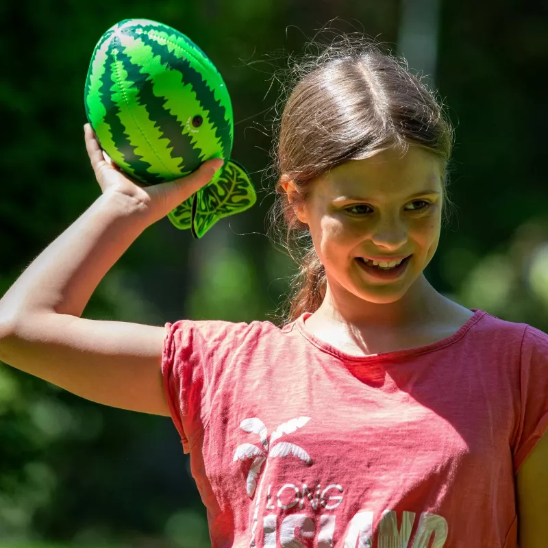 SCHILDKROT Splash Ball Watermelon Wasserball, grün, 250 mm Durchmesser, griffige Oberfläche, 1 Stück (970292)