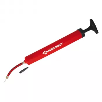 SCHILDKROT Ballpumpe 300 mm rot Kunststoff mit Luftschlauch und 2 Adaptern 970989