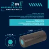 SCHILDKROT 2-in-1 Massage-Roller-Set Schwarz/Blau EPP-Schaumstoff 960237