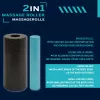 SCHILDKROT 2-in-1 Massage-Roller-Set Schwarz/Blau EPP-Schaumstoff 960237
